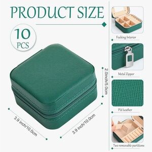 Jewelry Organizer Box For Home or Travel - GREEN color
